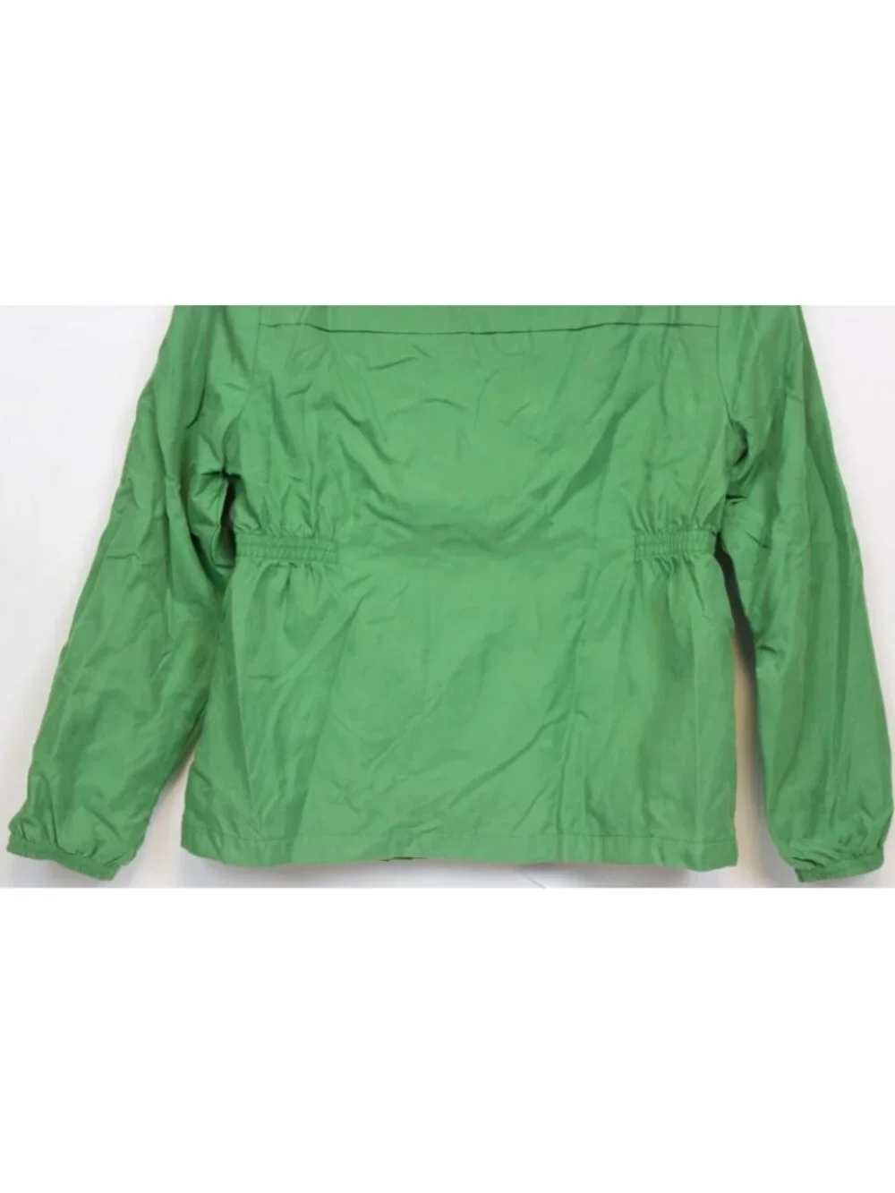 2008 Gymboree Prep School Jacket 10 /12 Green Windbreaker Lined Hood Pockets Bow